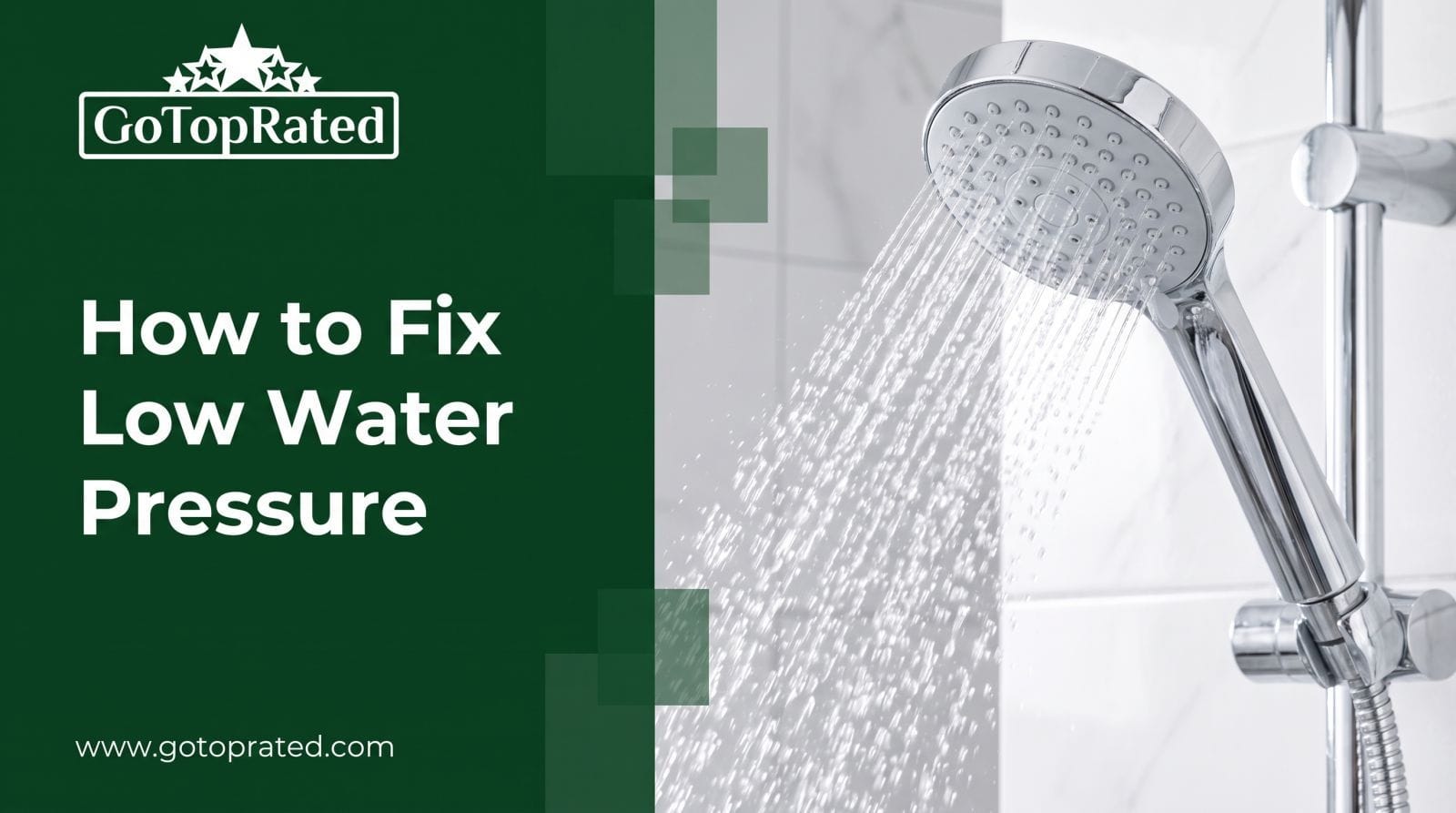 How to Fix Low Water Pressure in Your Shower & Taps