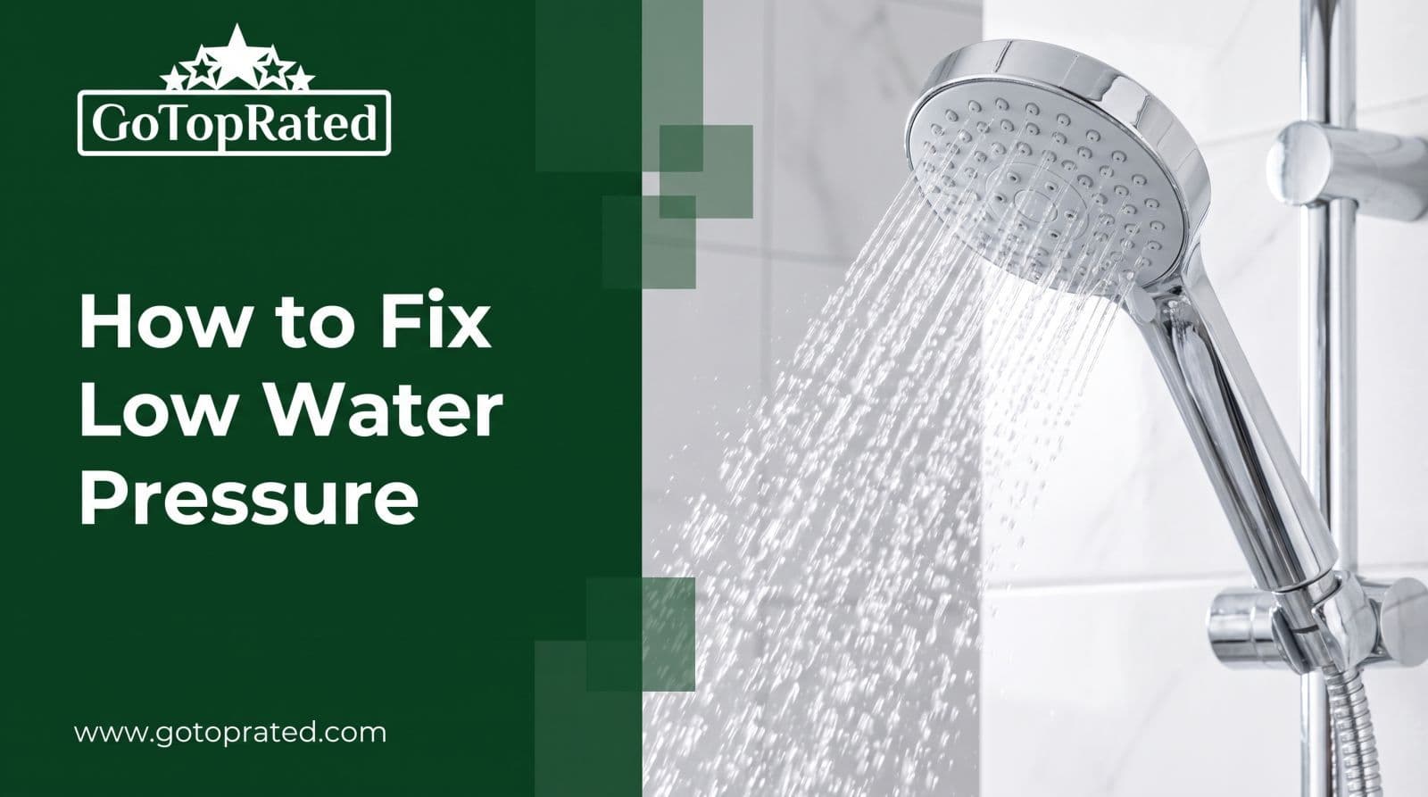 How to Fix Low Water Pressure in Your Shower & Taps