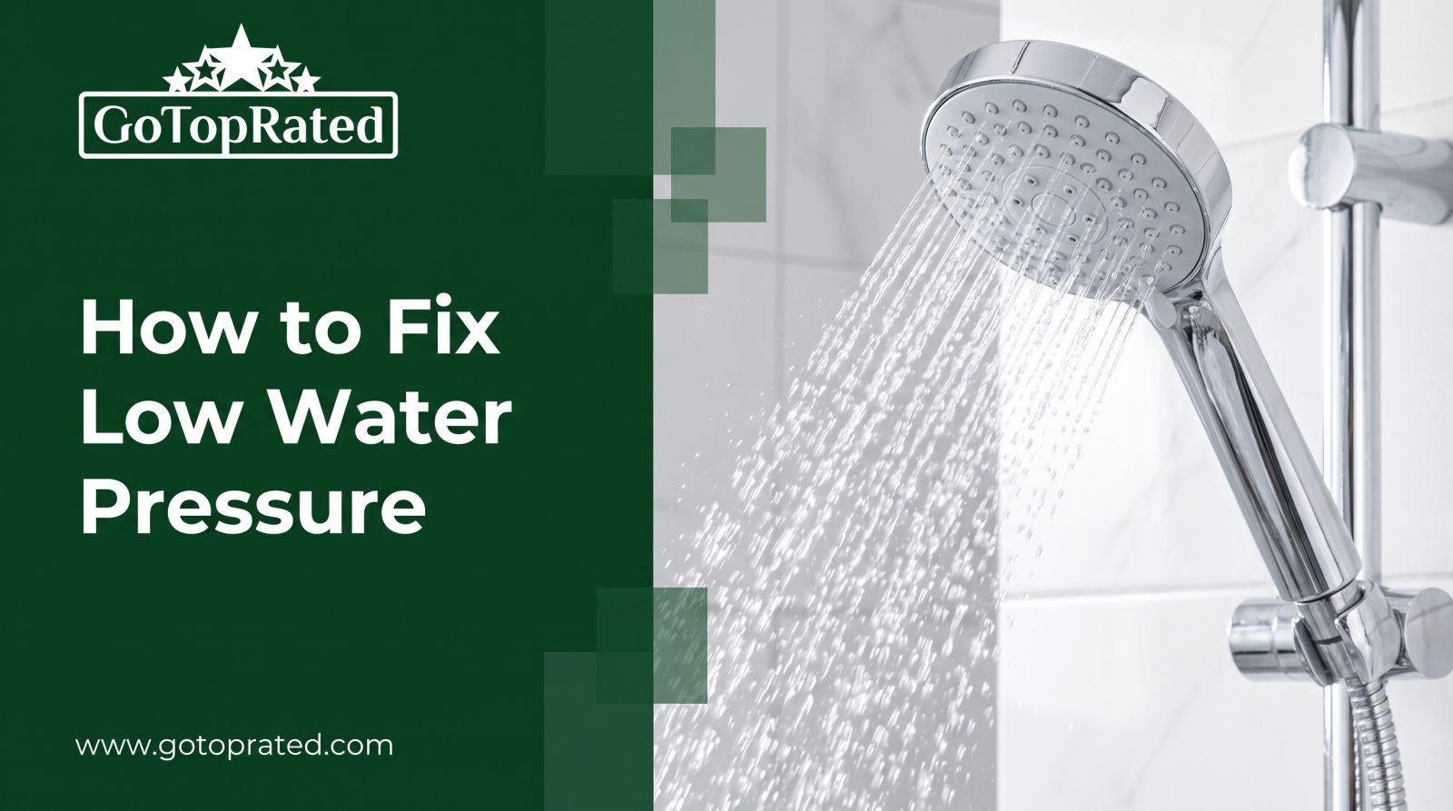How to Fix Low Water Pressure in Your Shower & Taps