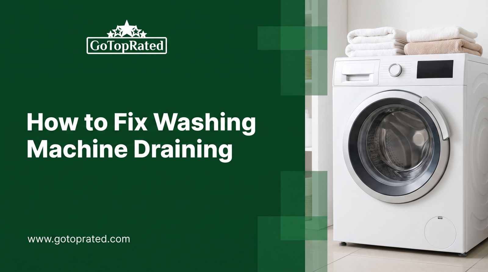 How to Fix a Washing Machine That Won't Drain or Spin