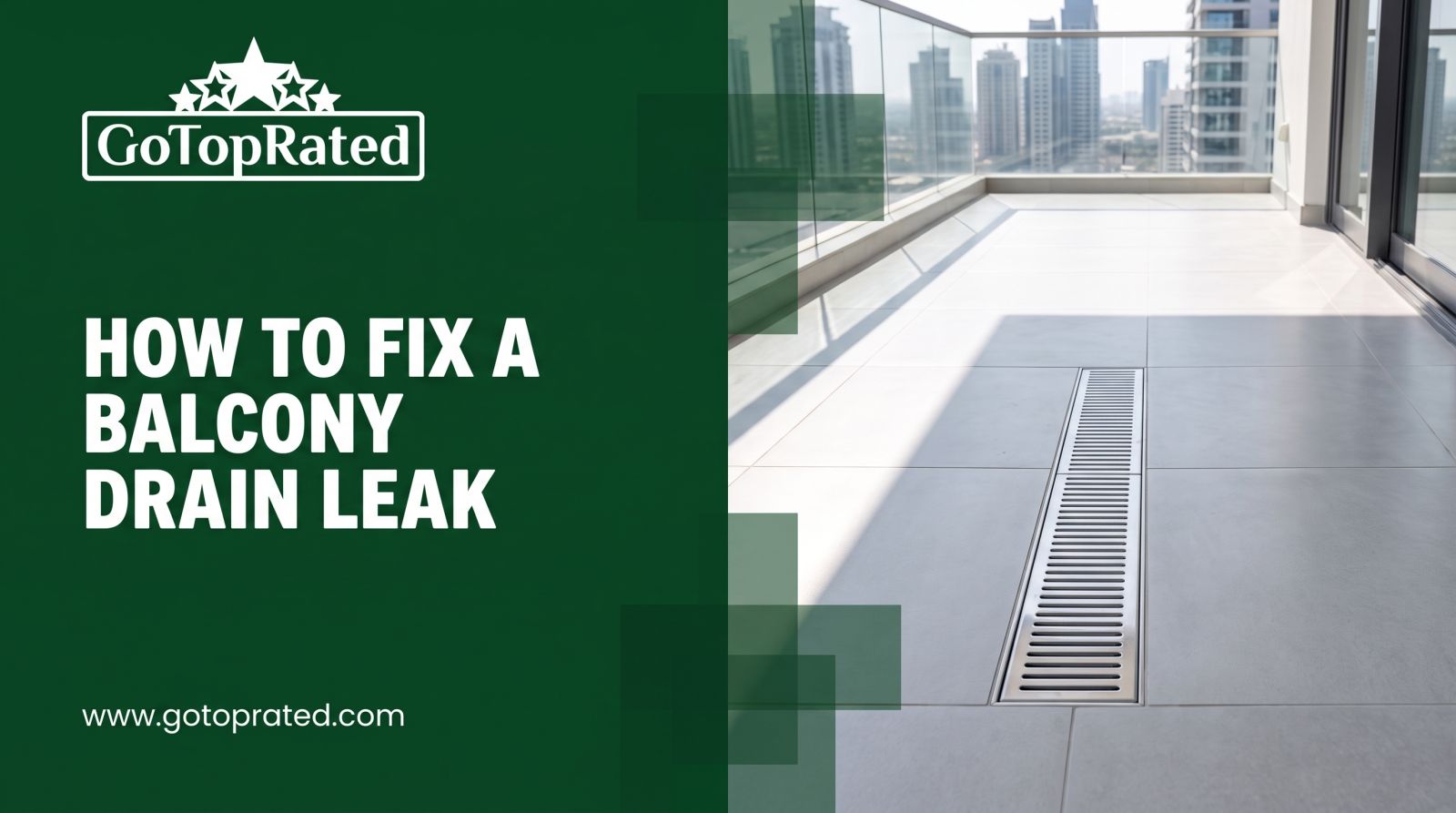 How to Fix a Leaking or Blocked Balcony Drain